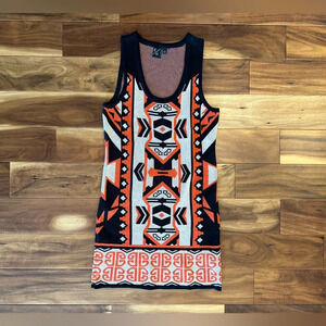 T/O Aztec Print Sleeveless Sweater Dress size Large